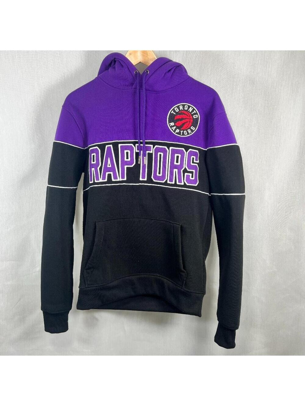 NBA Toronto Raptors Basketball Pullover Essential Hoodie Black Sz S /M Near MINT